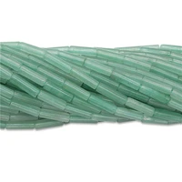 natural minerals stone green aventurine loose beads tube cylinder 4x13mm material for diy jewelry making bracelet necklace