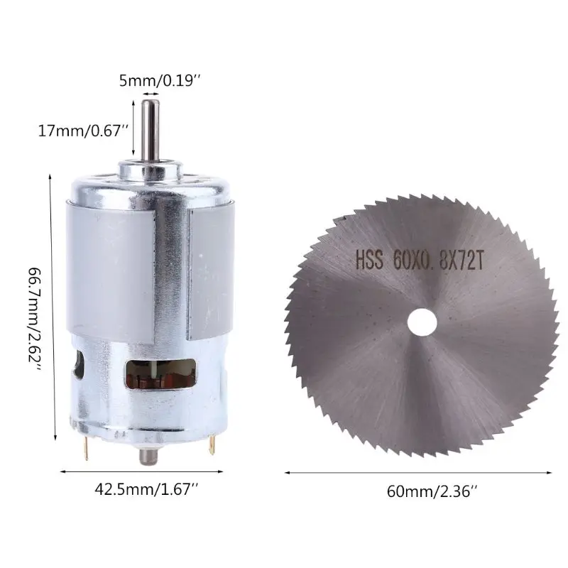 DC 12V 775 мотор Набор для настольной пилы с шаровым подшипником Монтажный кронштейн