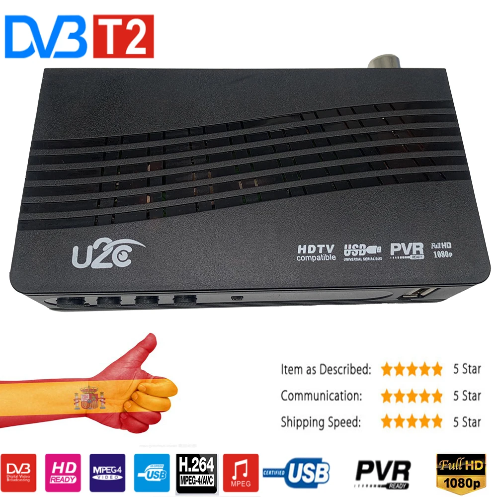 DVB T2 Wi-Fi ТВ тюнер DVB-T2 ресивер Full-HD 1080P цифровой Смарт коробка Поддержка MPEG H.264 I P