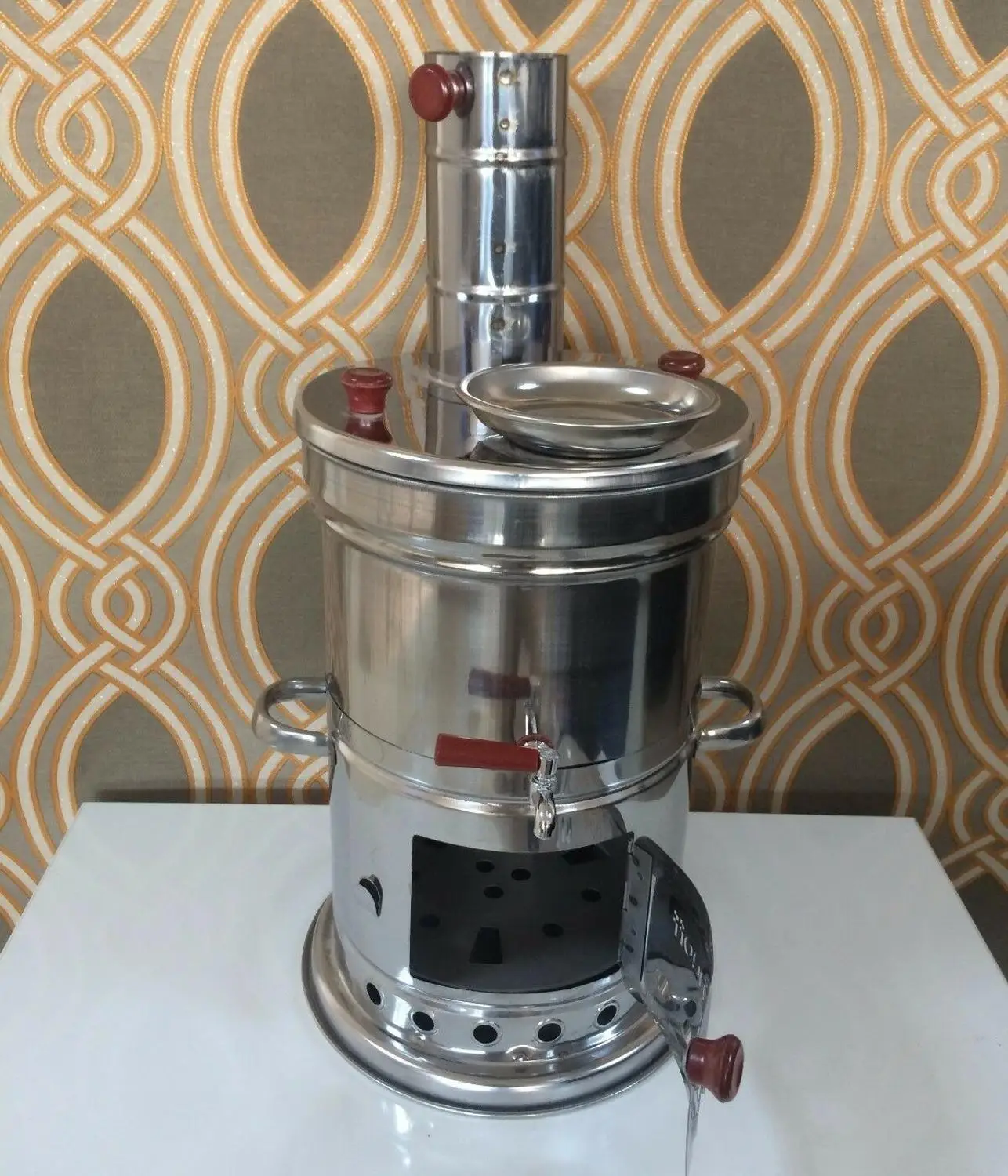 Самовар из нержавеющей стали горелка на древесине угольная плита Кемпинговый