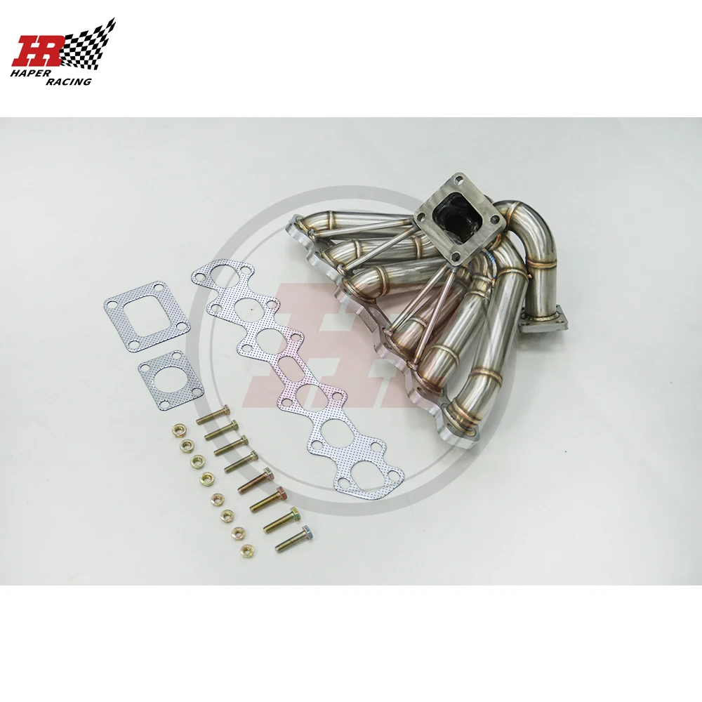 

HP RACING T4 3mm Thick Steam Pipe 42mm T38 Wastegate Turbo Manifold For 2JZ-GTE 2JZ GTE Equal Length 1993-1998