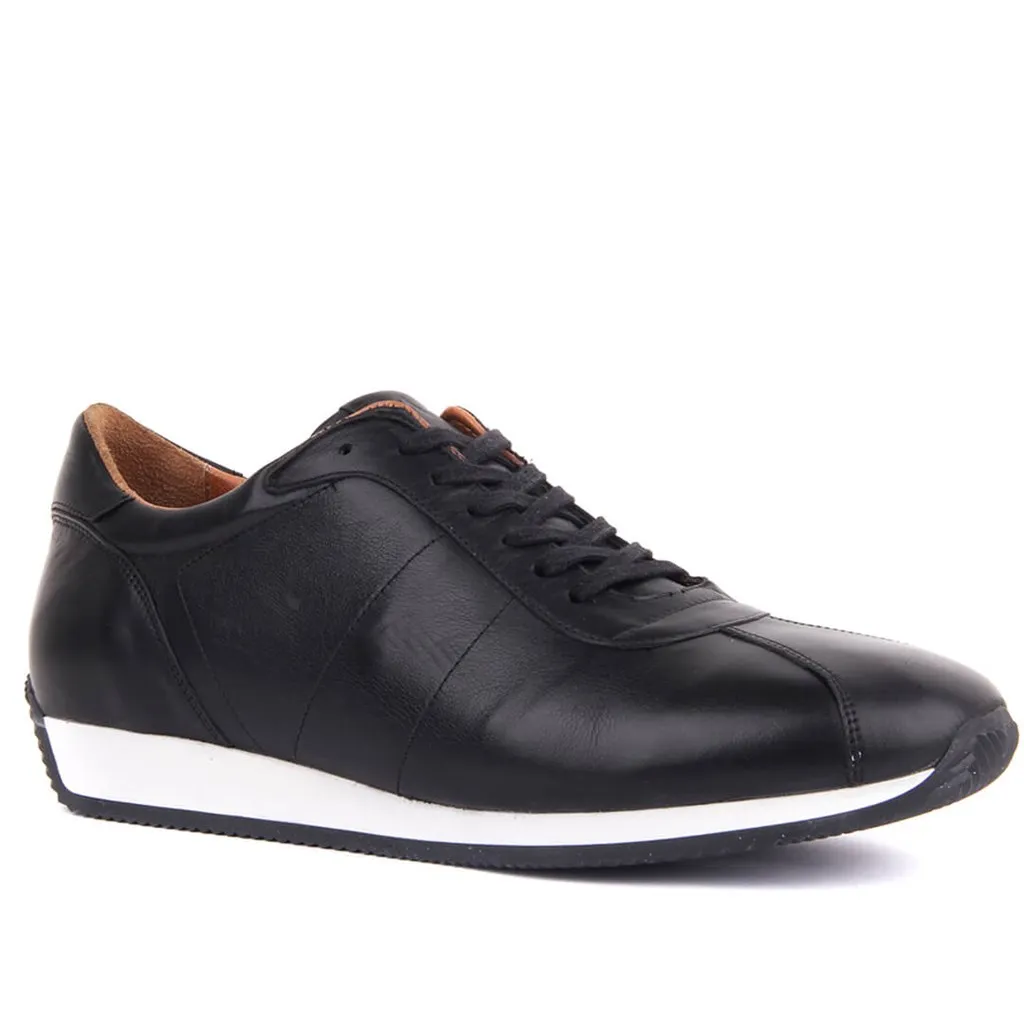 Sail Lakers-Genuine Leather Black Men Casual Shoes | Обувь