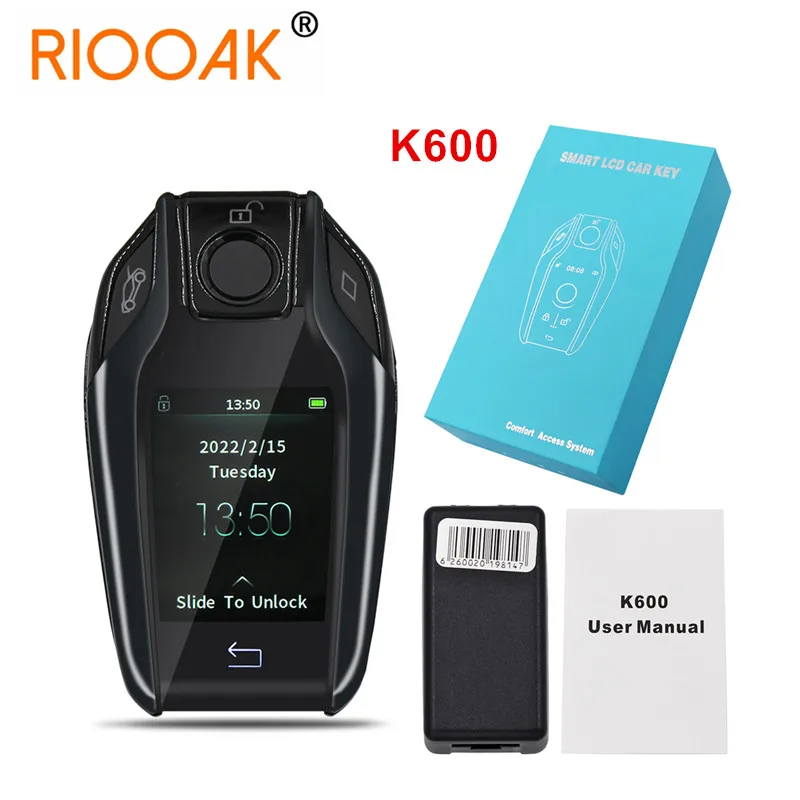 

K600 Universal Modified Car Smart Remote Key With LCD Screen Keyless Entry For Mercedes Benz Bmw Audi Kia English Version