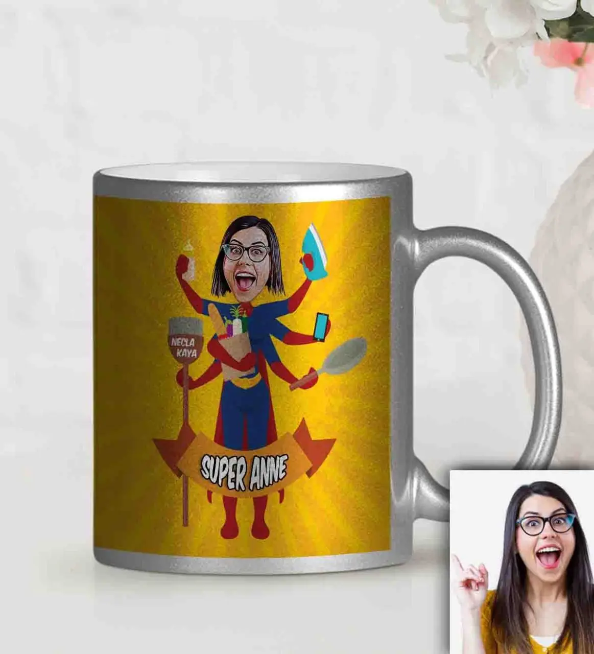 Персонализированная тематическая Серебряная позолоченная кружка Gu2 на День