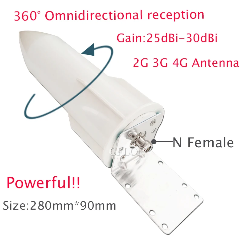 30dBi наружная антенна 2G 3G 4G GSM всенаправленная LTE NFemale для мобильный ретранслятор