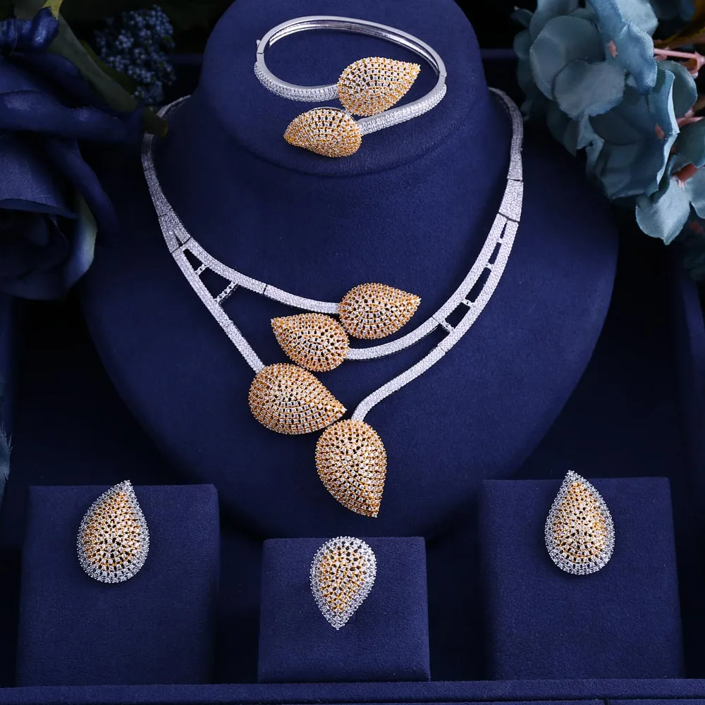 Jankelly африканские 4 шт. Свадебные Ювелирные наборы из циркония для вечерние