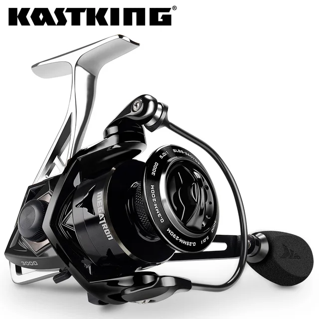 KastKing Megatron Spinning Fishing Reel 18KG Max Drag  7+1 Ball Bearings Aluminum Spool Carbon Fiber Drag Saltwater Fishing Coil 1