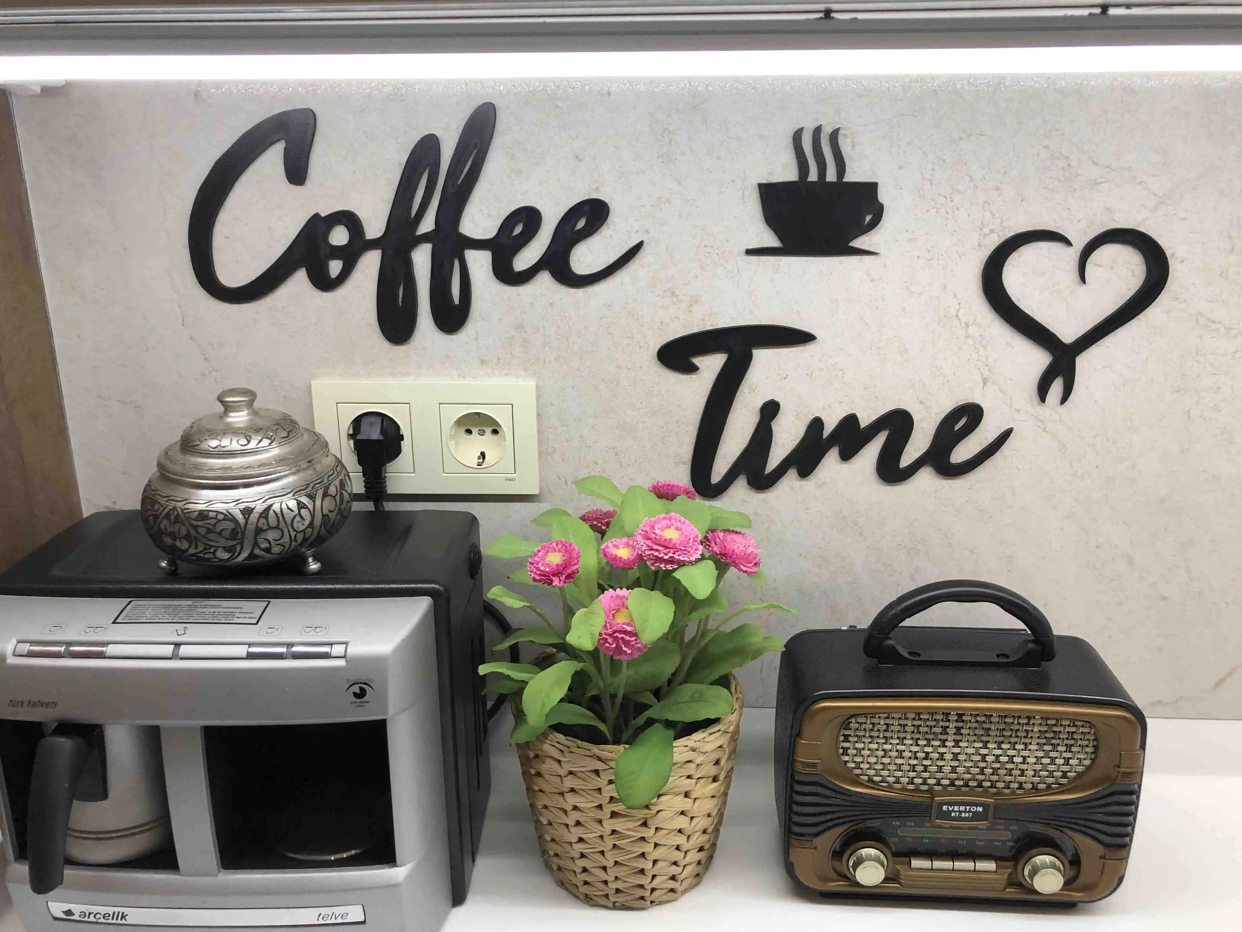 hıgh qualıty coffee tıme wooden modern coffee wall decoration frame for kitchen decor home appliances free global shipping