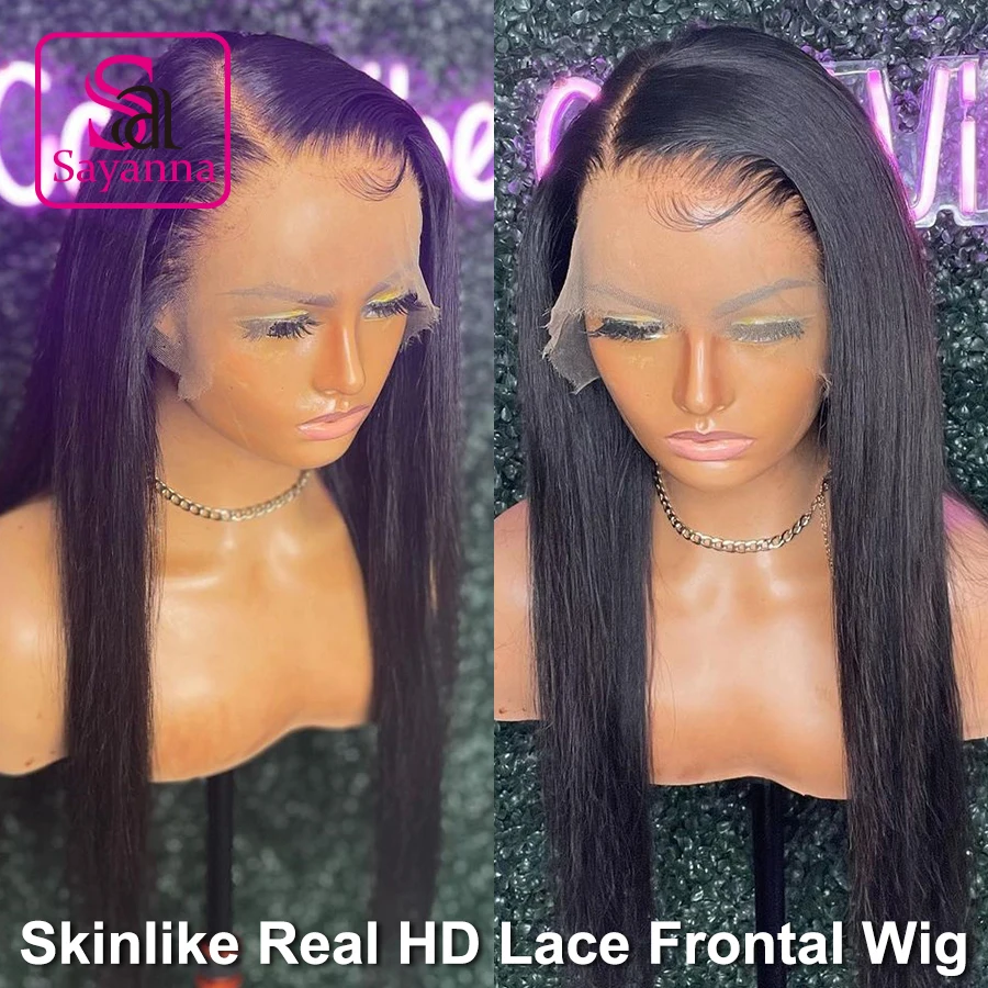 13x4 HD Lace Frontal Wig 36 Inch Straight Human Hair Frontal Wigs Pre Plucked Hd Transparent Lace 4x4 5x5 Closure Wig Glueless