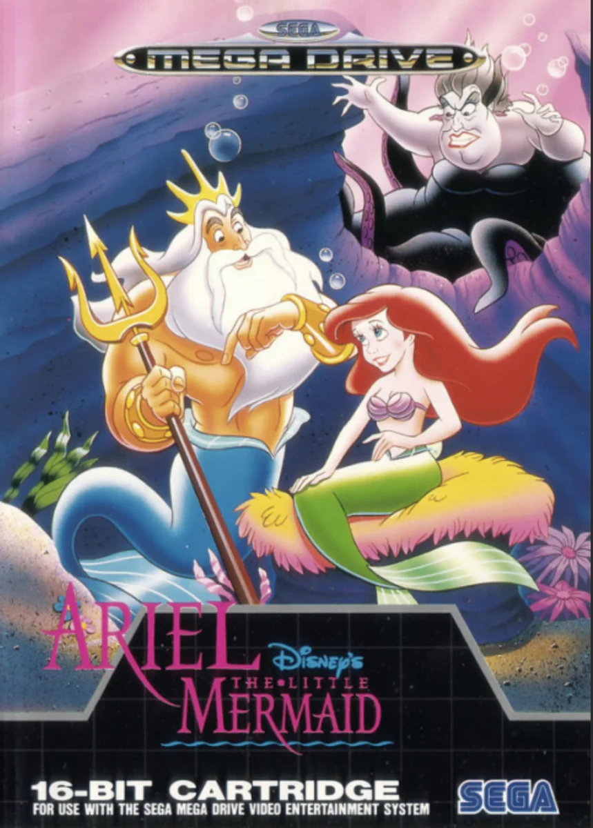 Картридж 16-bit Ariel The Little Mermaid для SEGA MEGA DRIVE 2 MD2 совместим со всеми 16 bit приставками |