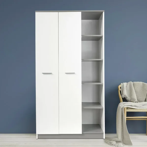 

Kafka 2-Door, 5-Shelf Wardrobe