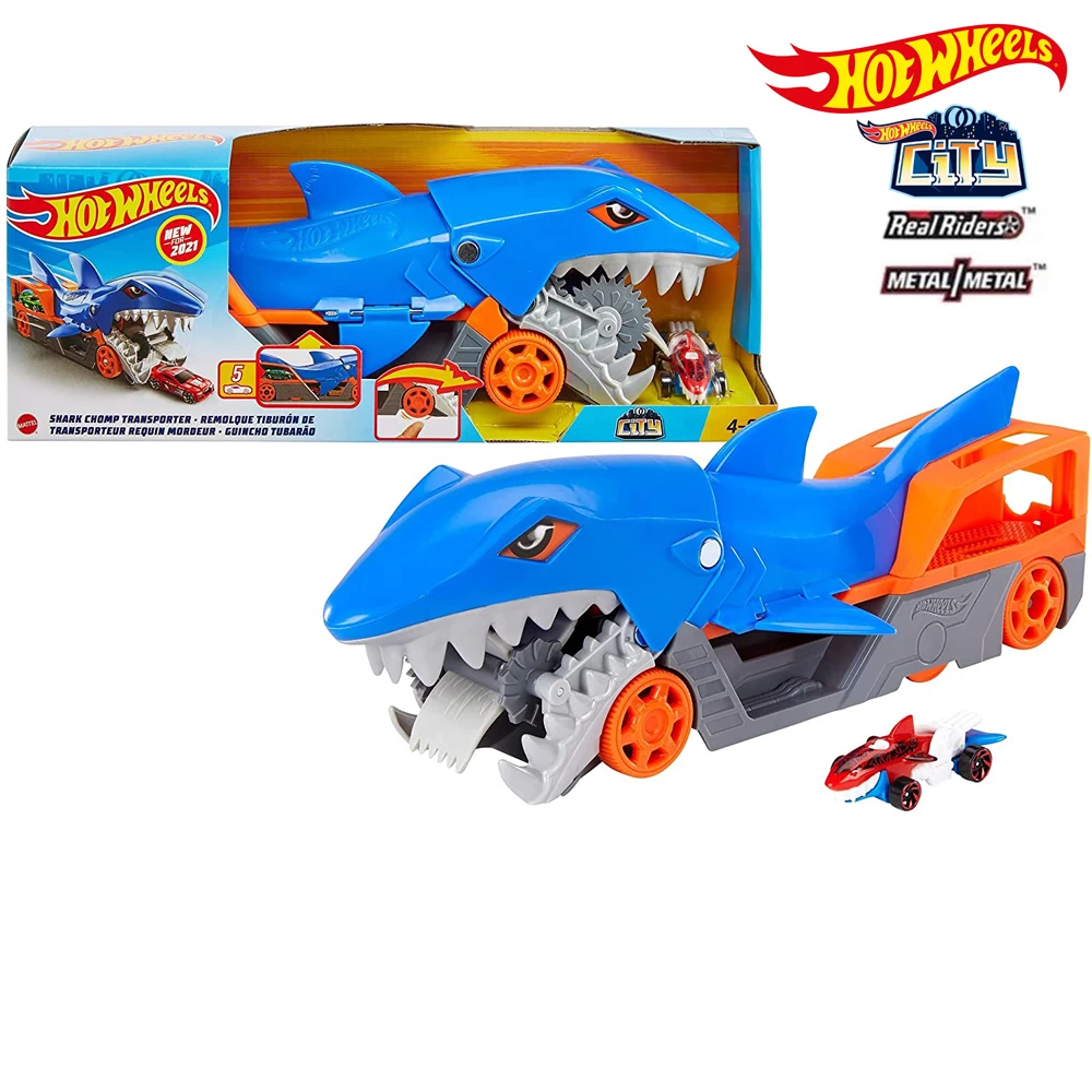 Игровой Набор Hot Wheels Shark Carrier GVG36 игрушка для детей подарки машинки мальчиков