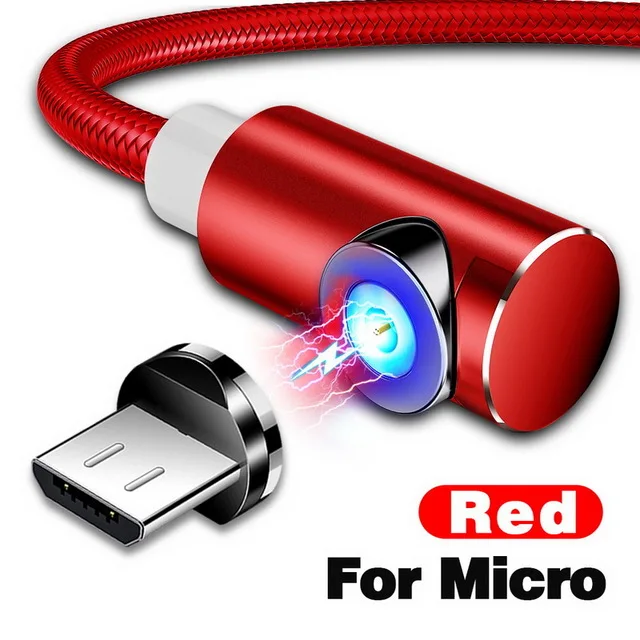 For Micro USB Red Магнитный кабель INIU для быстрой зарядки, USB кабель для iPhone XS 8, samsung, type C, зарядное устройство, магнит, Micro USB, Andriod, кабели для мобильных телефонов - Цвет: For Micro USB Red