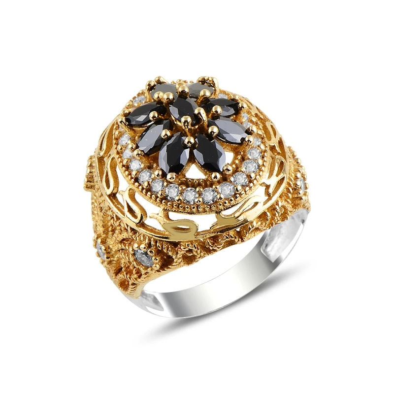 

Серебряное 925 пробы кольцо из настоящего циркония