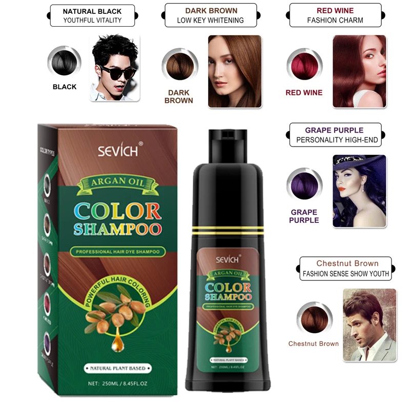 Натуральная Органическая эссенция с аргановым маслом SEVICH шампунь для