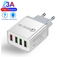 15w 3a quick charge 4 0 3 0 fast charger 4 port usb charger for sumsang s10 xiaomi mi 9 wall adapter charging station