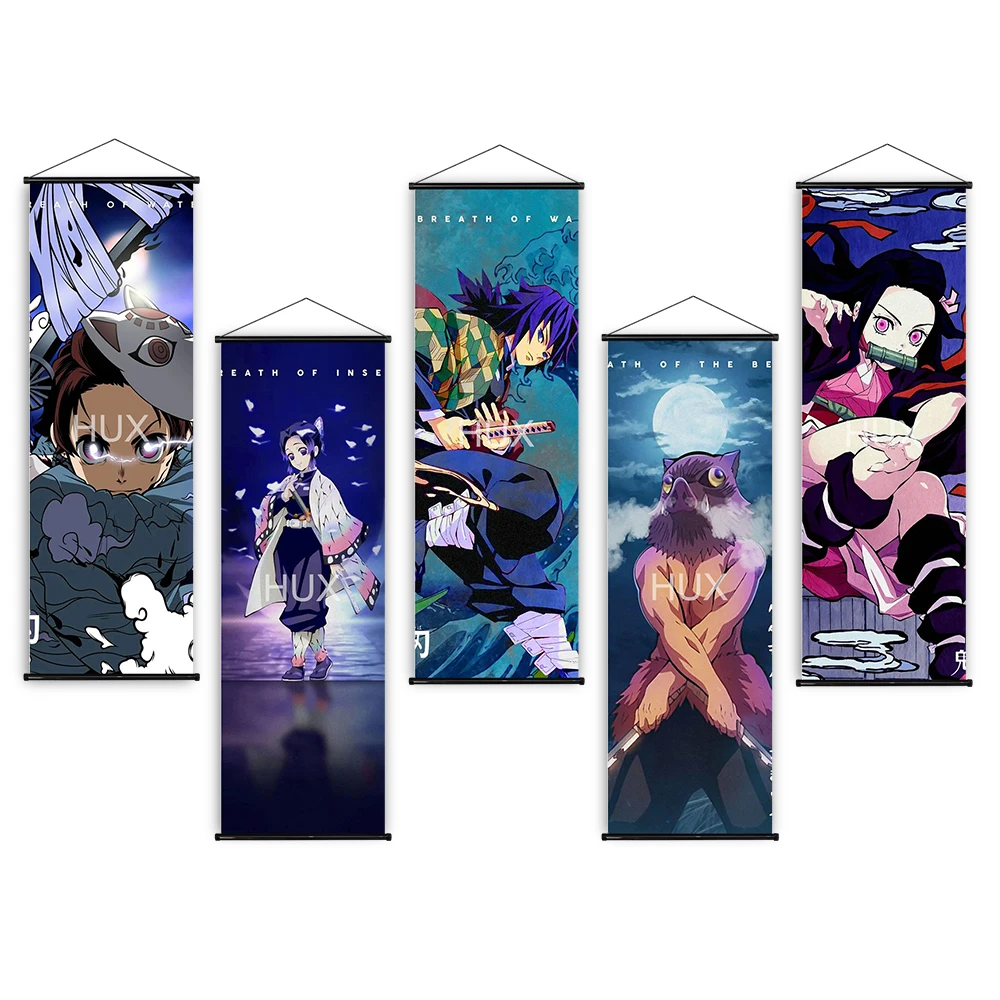 

Japane Anime Demon Slayer Kimetsu Tableau Decoration Mural Quality Canvas Painting Scroll Pictures Prints Wall Art Child Bedroom