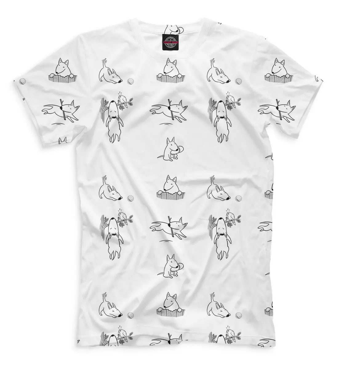 Мужская футболка Бультерьер | одежда