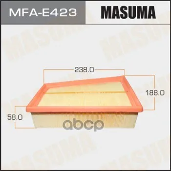 Воздушный фильтр A0222 Masuma LHD Renault/Megane II/V2000 02- (1/20) 8200261781 8200302666 8200371663 позиция № Mfa-e423