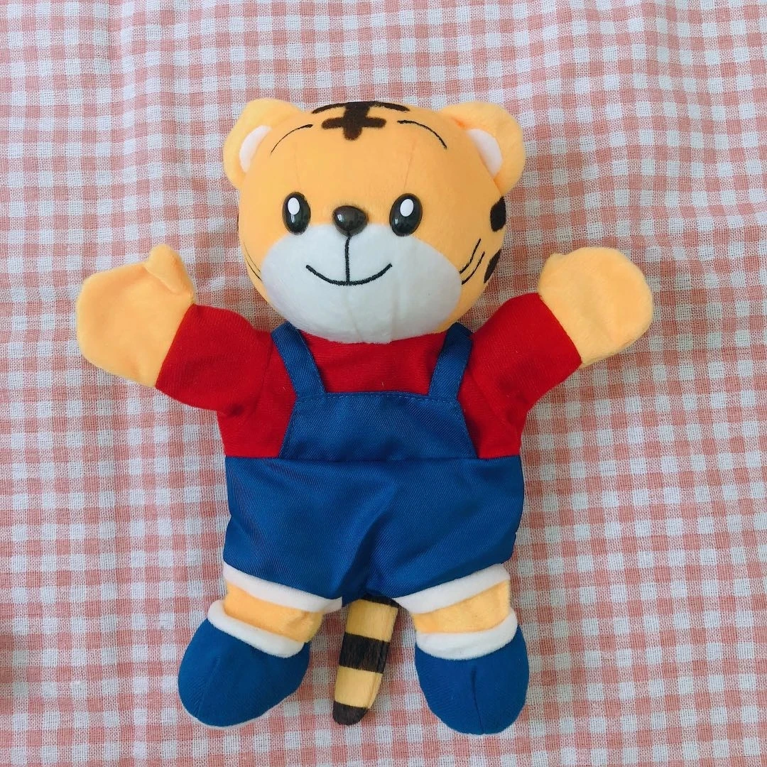 

Plush toy stuffed doll cartoon animal QiaoHu tiger hand puppet house play game baby appease bedtime story friend gift 1pc