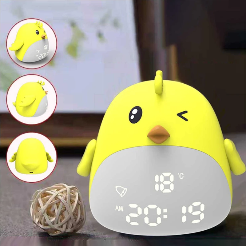 Детские Часы OT-CLT07 Настольные Ночник Будильник Температура Дата - купить по