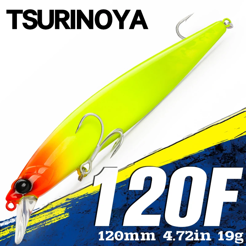 

Приманка рыболовная TSURINOYA 120F, сверхдлинная, плавающая, для морской рыбалки, 120 мм, 19 г, диапазон 30-100 см, искусственные жесткие приманки