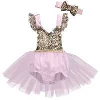 new flower princess kid baby girl party bodysuits sleeveless pageant tulle tutu ruffles cute clothing baby girls