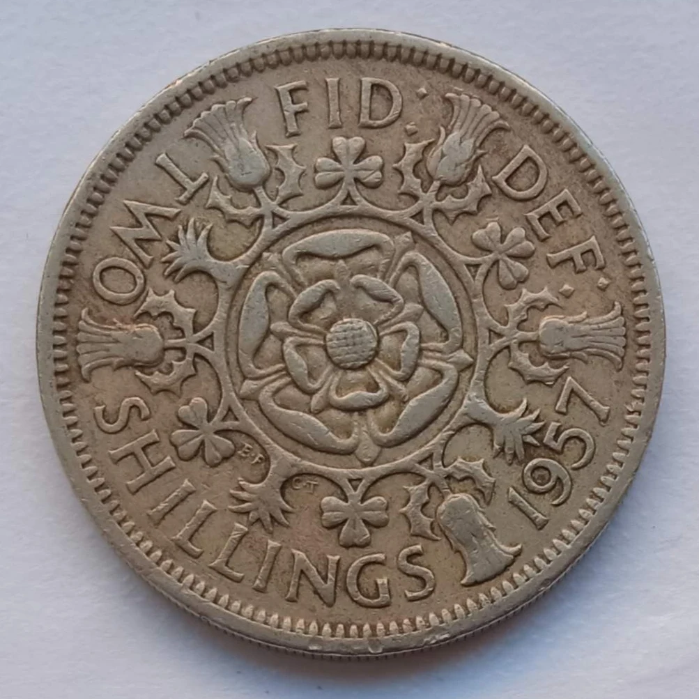 Coin UK 2 шиллинга (флорин) 1954-1970 |