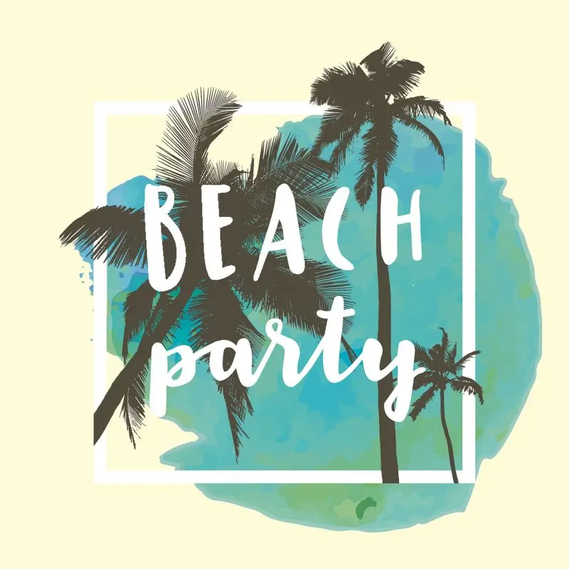 

Curtain Palm Trees on Bright Color Background Summer Beach Modern Watercolor Style Artwork Print