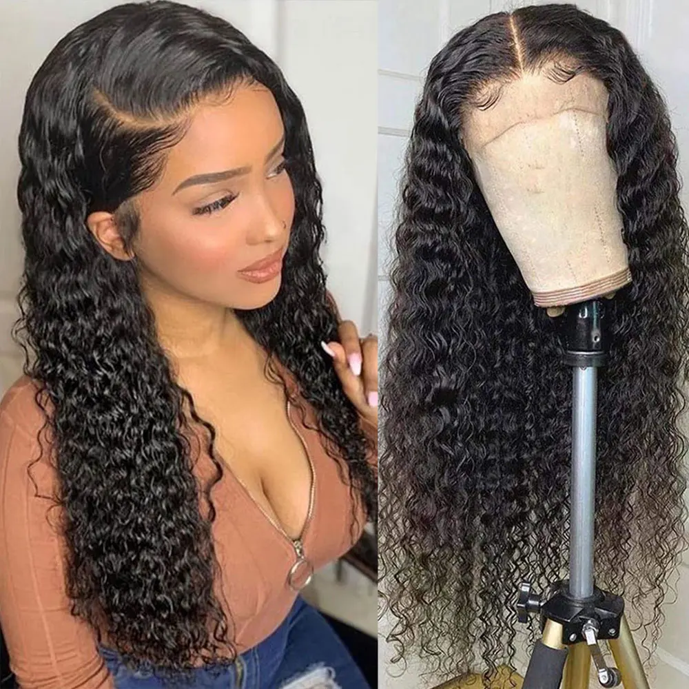 

Water Wave Wig Lace Frontal Wigs 4x4 Lace Front Wig Human Hair Wigs for Women