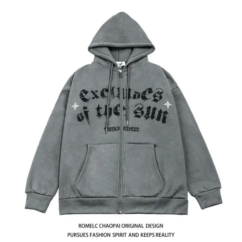 

Plus Fleece Women's Sweatshirt Hoodie Men Zip Up Clothing Streetwear Harajuku Tracksuit Men's Kpop Oversize Essentials Vintage