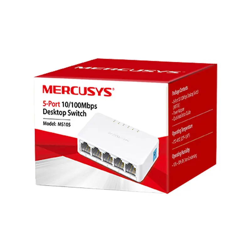 Коммутатор Merusys MS105 многопортовый для быстрой локальной сети USB 2 0 5 портов 10/100