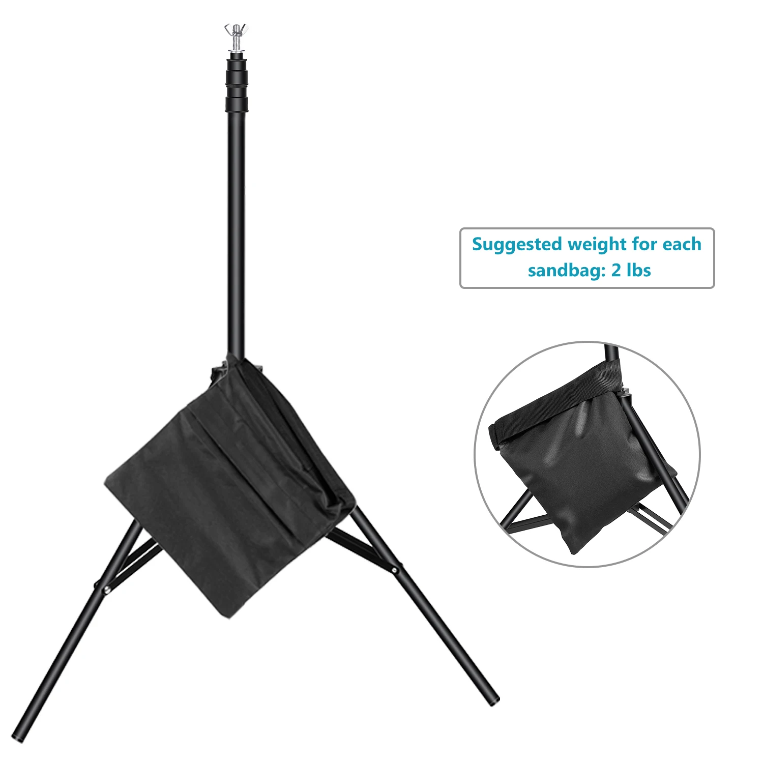 

Neewer Photo Studio Backdrop Support System, Wide 6.6ft/2m High Adjustable Background Stand with 4 Crossbars, 6 Backdrop Clamps