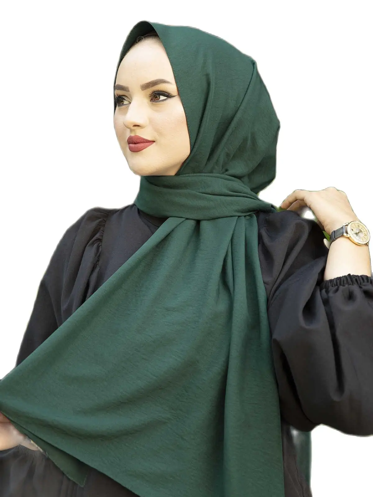 

Black Dubai Turkey For Women Prayer Hijab Shawl Scarf Müslim Hijab Fashıon İslamic Turban African Cotton Fabrıc No Wrinkles Luxury Stylish And Elegant Design Trend Products Comfortable Use