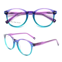 women vintage round fashion eyeglass frame men retro eyeglasses popular spectacles prescription acetate glasses frame red purple