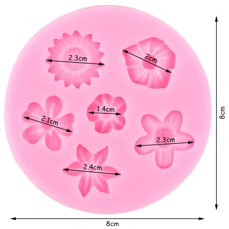 Sunflower Daisy Rose Flower Silicone Mold Cake Border Fondant Decoration Tools Cupcake Chocolate Candy Polymer Clay Mould | Дом и сад