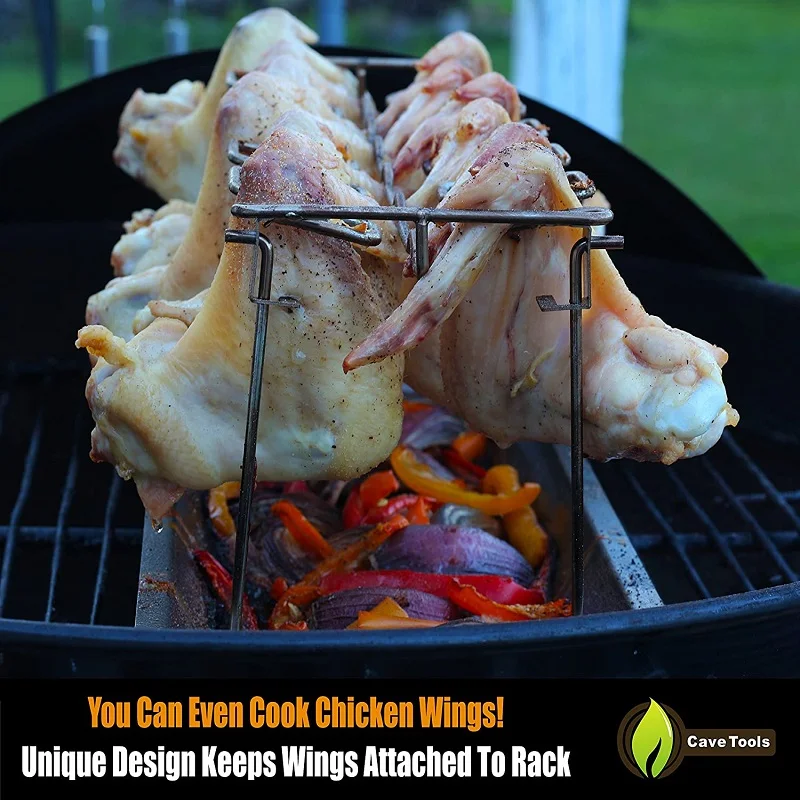 Вертикальная подставка для гриля и барбекю из нержавеющей стали коптильни