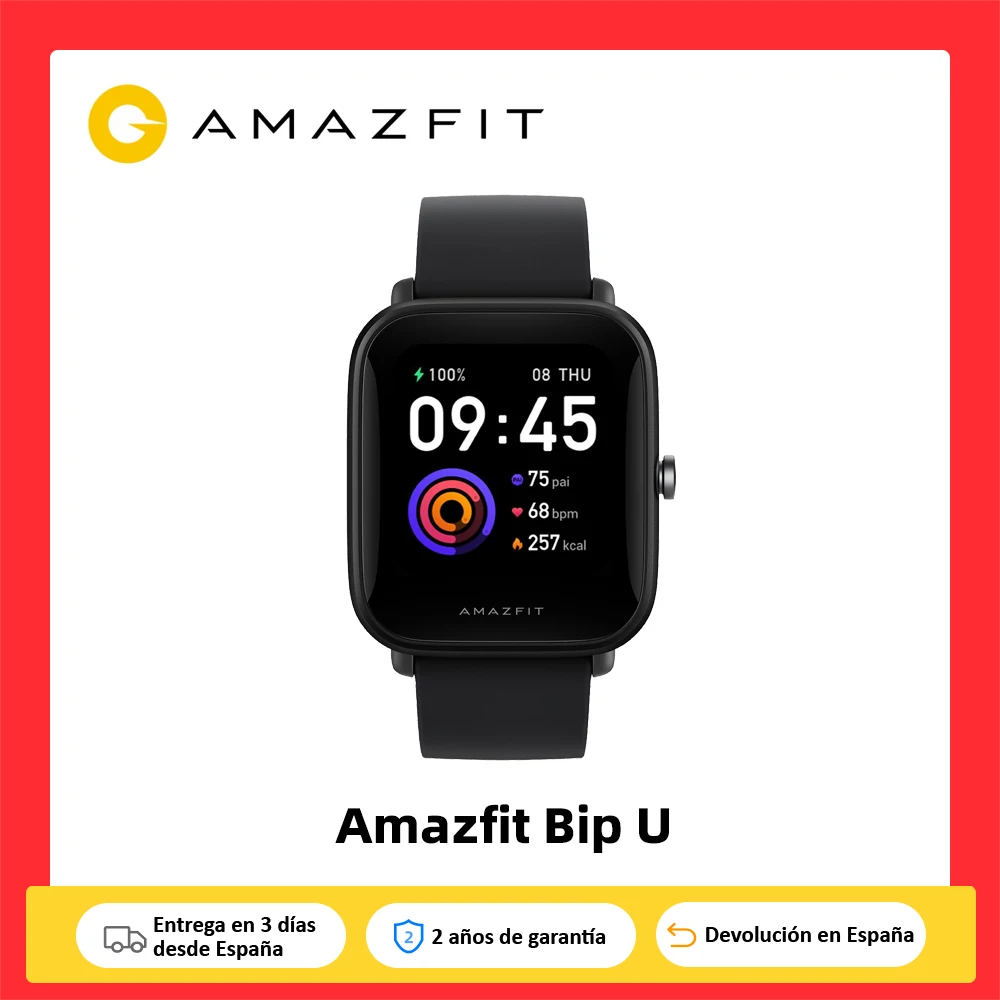 Amazfit BIP U,Smartwatch (Reloj Inteligente Bluetooth GPS Bisel Cerámico Peso...