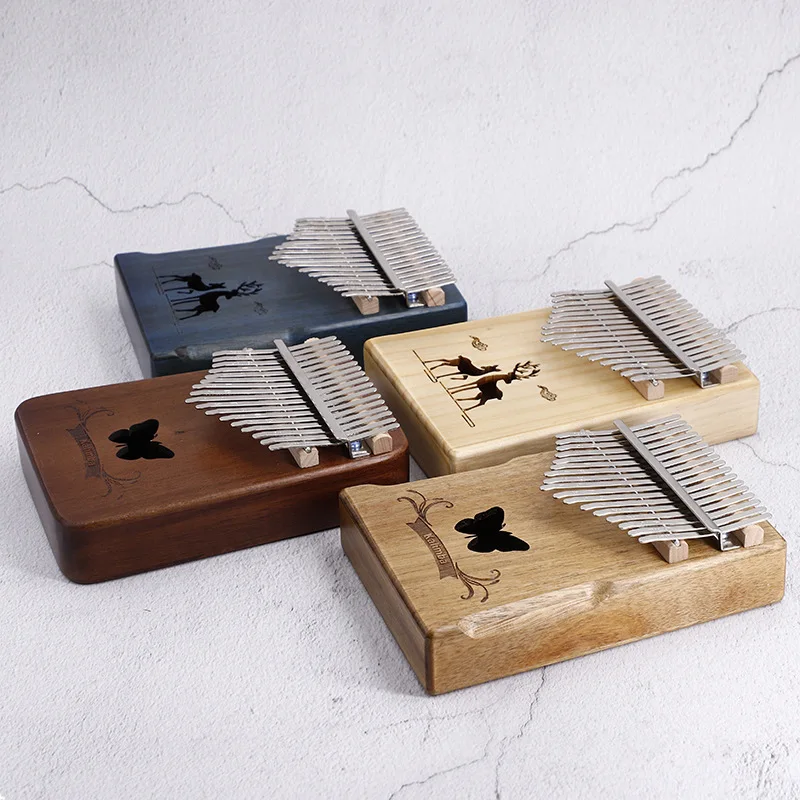 Деревянное акации пианино для большого пальца kalimba Одиночная доска портативное