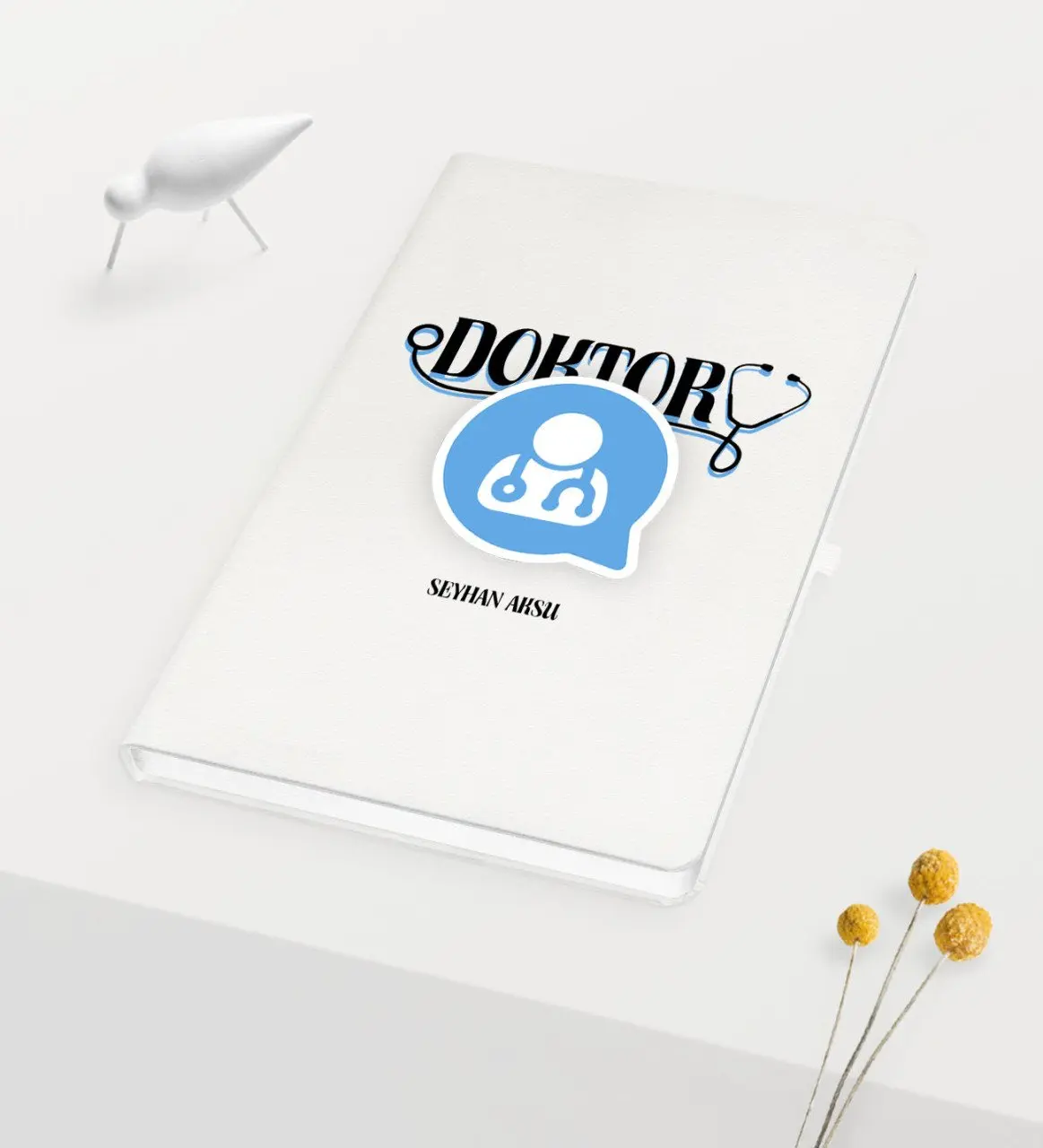 

Персональный Белый блокнот с доктором-11