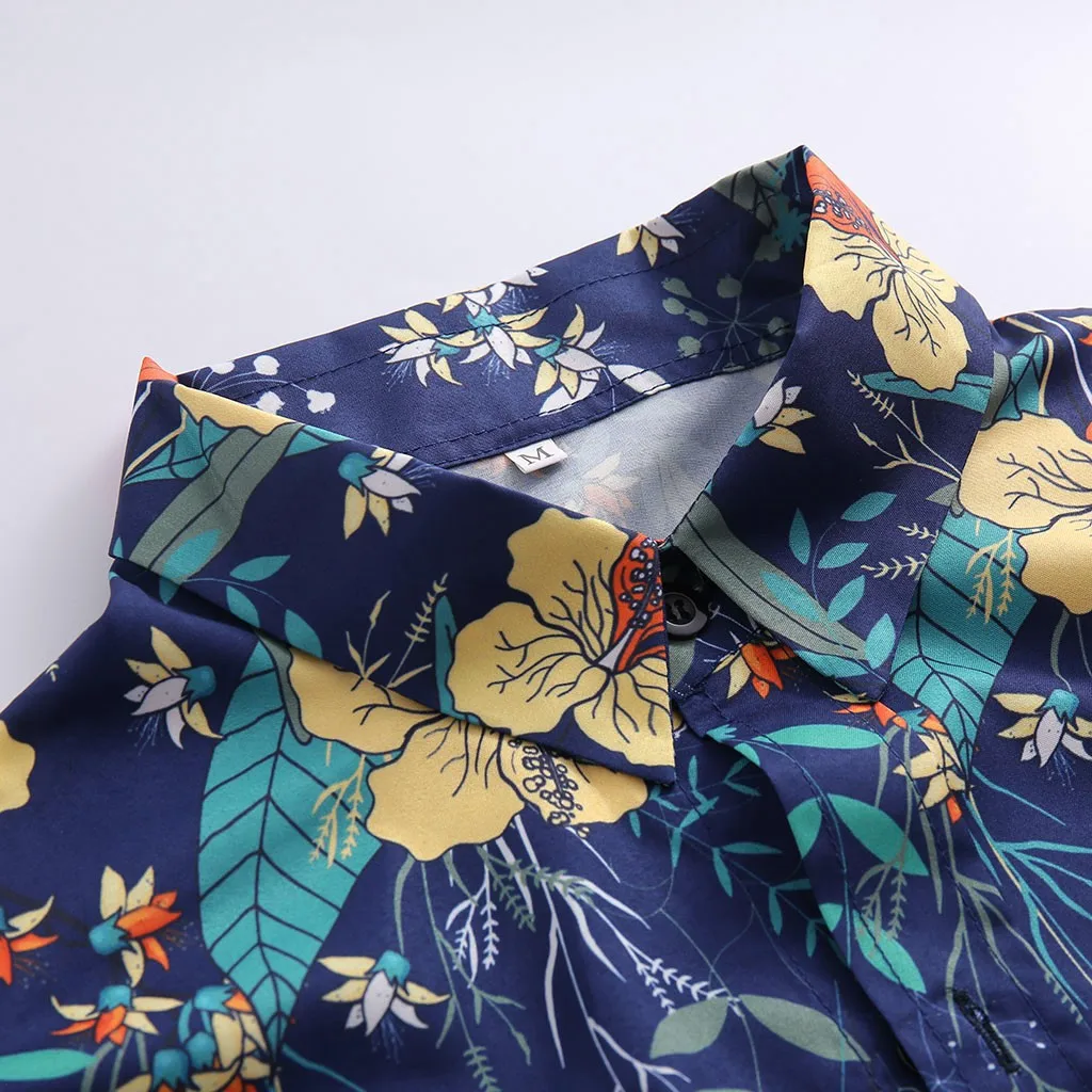 

New Men's Floral Shirt Long Sleeve Casual Shirt Fashion Rose Flower 3D Printed Turn-down Collar Slim Fit Shirt For Mens Clothing