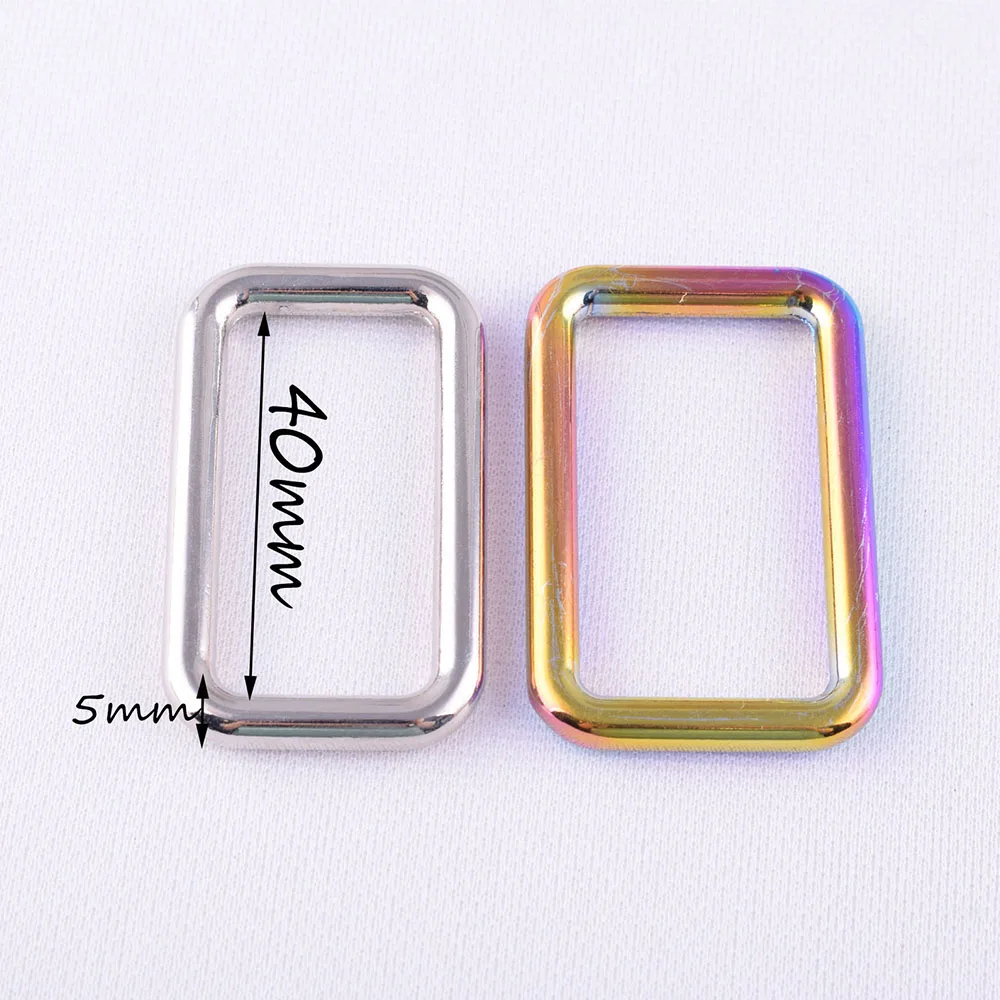 Rainbow Rectangle Ring Adjustable Buckle Slide Metal Belt Slider Connector Square Purse Clasp Handbag | Дом и сад