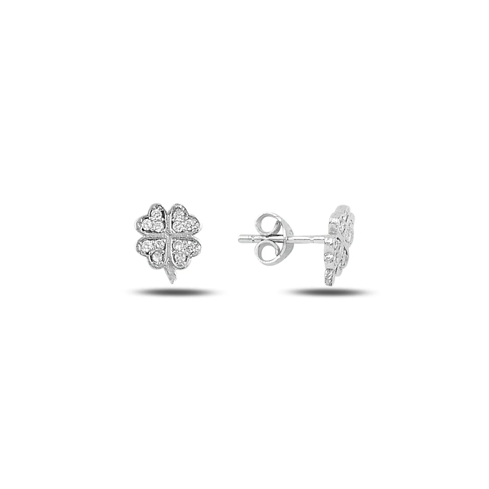 

Silver Sycamore Leaf Hearted f375-earring in