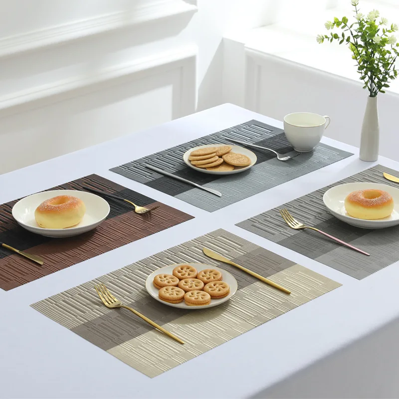 

Classic Gradient Washable Non-slip Placemat Kitchen Accessories Table Mats for Dining Wine Pad Insulation Tableware Pads Coaster