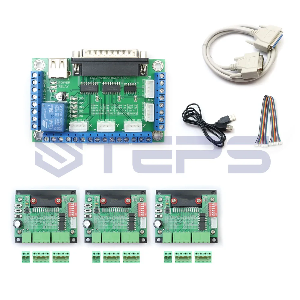 Комплект платы контроллера шагового двигателя TB6560 3.5A с ЧПУ 3 оси|axis tb6560|tb6560 3.5a3 axis