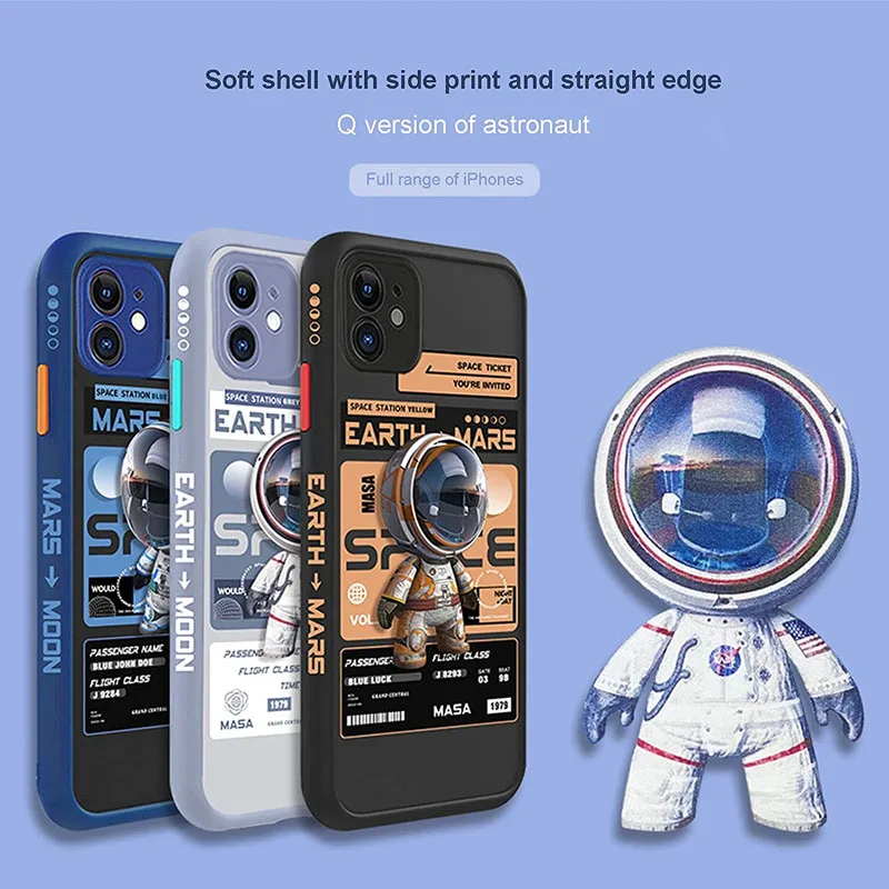 

Astronaut Planet Pattern Cartoon Phone Case for iPhone 12ProMaxXSXR1178Plus Scratch-Resistant Shockproof iPhone Protective Phone