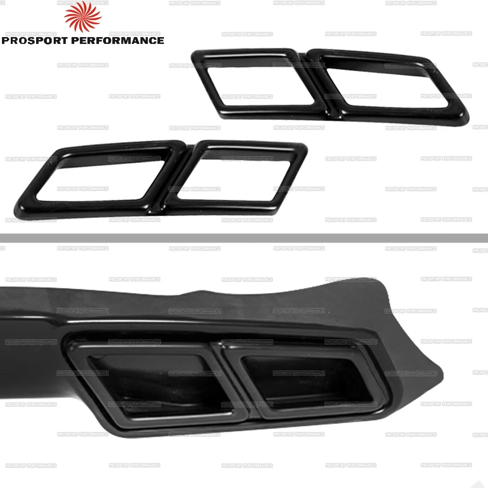 Диффузор спойлер юбка накладка на задний бампер для Kia Rio 4 2017 2020 ABS пластик