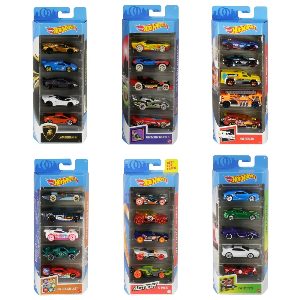 

Автомобильный комплект Hot Wheels 5 предметов для приключений, игры с Hot Wheels! Hw Exotics Lamborghini Corvette