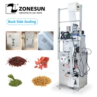 zonesun food coffee bean grain automatic weighing packaging machine powder filling machine bag back side seal with date printer