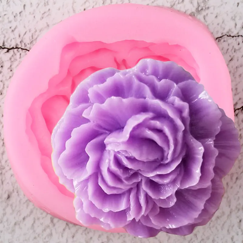 

3D Peony Flower Silicone Molds DIY Chocolate Moulds Cupcake Topper Fondant Mold Cake Decorating Tools Candy Clay Resin Mould